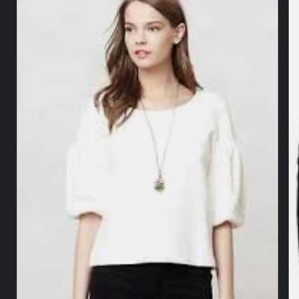 Anthropologie Leifnotes Sonata Puff Sleeve Top.‎ Size xs